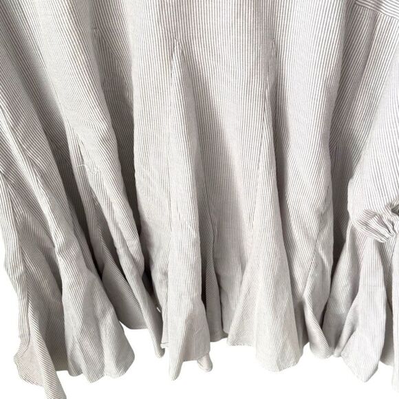 Aura A line Striped Long Sleeve Pleated Mini Dress in Size Small - Picture 10 of 11